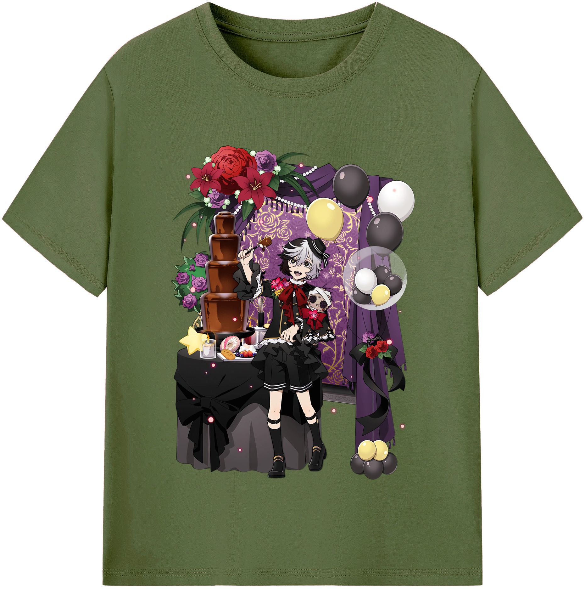 （画像用） 文豪ストレイドッグス Bungo Stray Dogs 綿100％半袖Tシャツ（フロントプリント）
